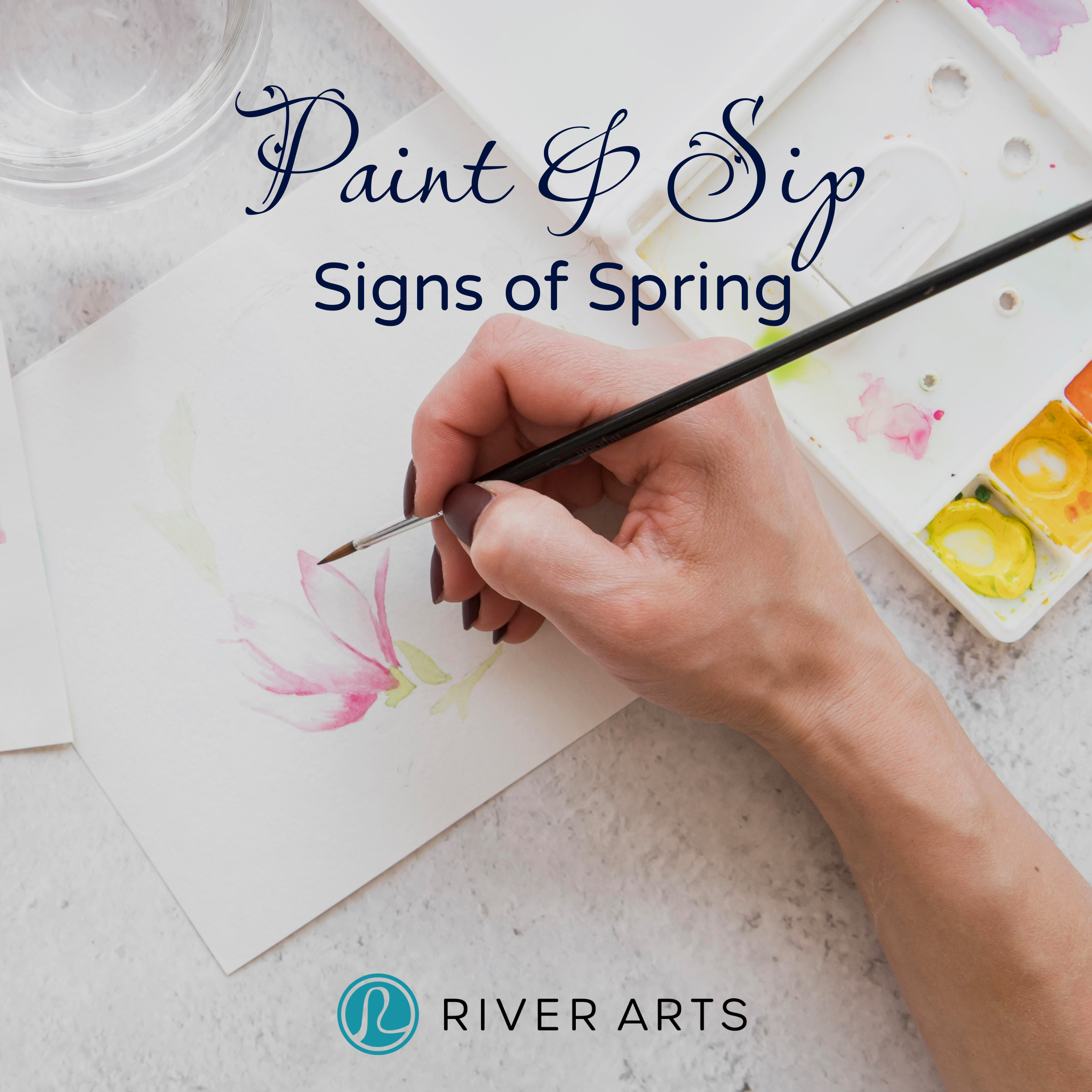 Paint & Sip | Signs of Spring - logo